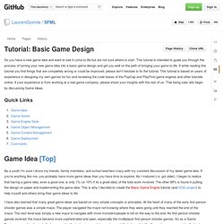 Tutorial: Basic Game Design · LaurentGomila/SFML Wiki