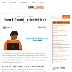 Power BI Tutorial - A Detailed Guide - KBS Training - Blog