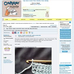 Tutorial - double crochet (US) / treble crochet (UK)