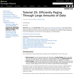Tutorial 25: Efficiently Paging Through Large Amounts of Data