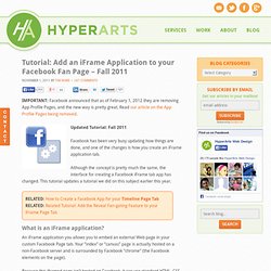 Tutorial: How to Create a Facebook iFrame Page Tab Application