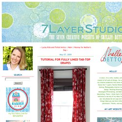 Tutorial for Fully Lined Tab-Top Drapes