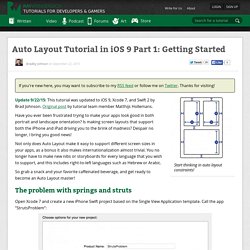 Auto Layout Tutorial in iOS 9 Part 1: Getting Started