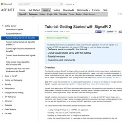 Tutorial: Getting Started with SignalR (C#