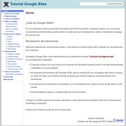 Tutorial Google Sites