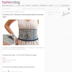Fashion DIY Tutorial: Handmade Denim Corset Belt DIY