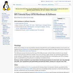 RPi Tutorial Easy GPIO Hardware & Software