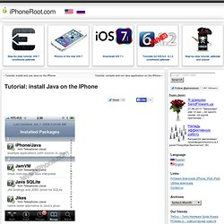 Tutorial: install Java on the IPhone
