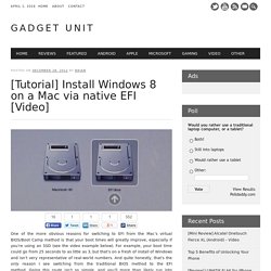 [Tutorial] Install Windows 8 on a Mac via native EFI [Video]
