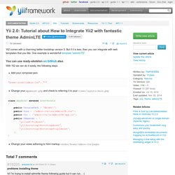 Tutorial about How to Integrate Yii2 with fantastic theme AdminLTE