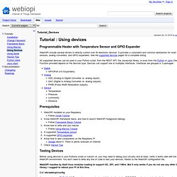 Tutorial_Devices - webiopi - Internet of Things framework