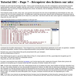 Tutorial IRC - Utilisation des xdcc