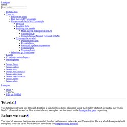 Tutorial — Lasagne 0.2.dev1 documentation