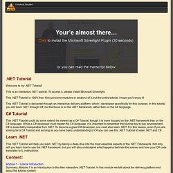 .NET Tutorial: Learn .NET and C# interactively