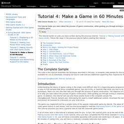 Tutorial 4: Make a Game in 60 Minutes - StumbleUpon