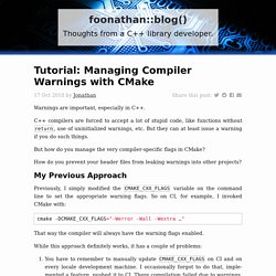 Tutorial: Managing Compiler Warnings with CMake