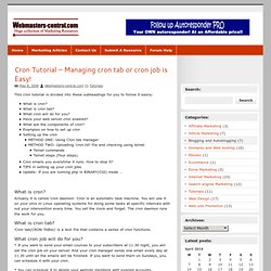 Cron Tutorial – Managing cron tab or cron job is Easy!