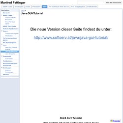 Java GUI-Tutorial - Manfred Fettinger