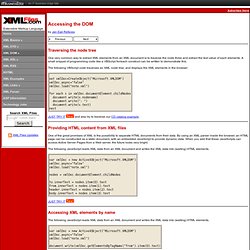 XML Files - XML Tutorial - Microsoft XML Parser