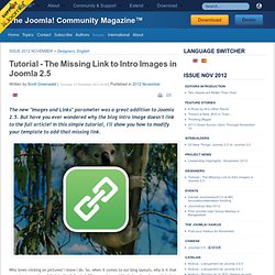 Tutorial - The Missing Link to Intro Images in Joomla 2.5