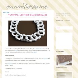 Tutorial: Leather Chain Necklace