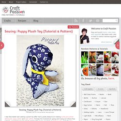 Sewing: Puppy Plush Toy {Tutorial & Pattern}