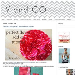 : the perfect add on fabric flower