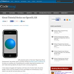 Great Tutorial Series on OpenGL ES