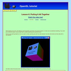 OpenGL Video Tutorial - Putting It All Together