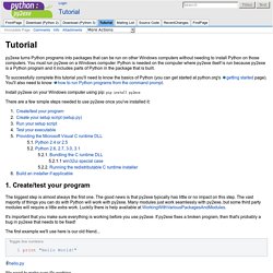 Tutorial - py2exe.org