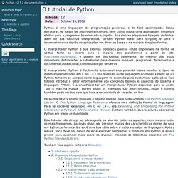 O tutorial de Python — Python v2.7.2 documentation