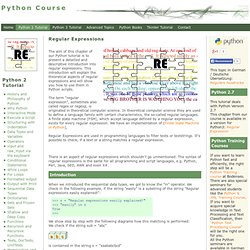 Python Tutorial: Regular Expression