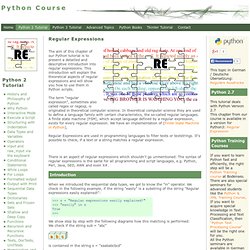 Python Tutorial: Regular Expression
