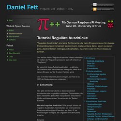 Tutorial Reguläre Ausdrücke - Daniel Fetts Homepage