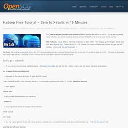 Hadoop Hive Tutorial – Zero to Results in 15 Minutes