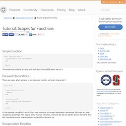 Tutorial: Scopes for Functions