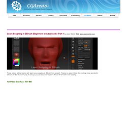 Video Tutorial - Learn Sculpting in ZBrush - Beginners to Advanced