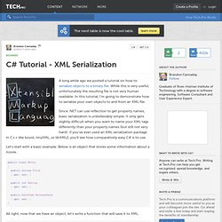 C# Tutorial - XML Serialization
