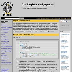 Linux Tutorial - C++ Singleton design pattern