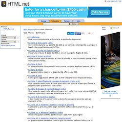 CSS Tutorial - Sommarioitatutorial - HTML.net