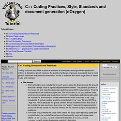 C++ Coding Style, Standards, Practices and dOxygen-Mozilla Firefox