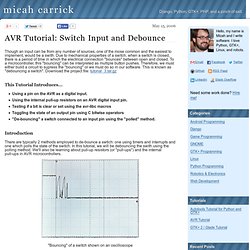 AVR Tutorial: Switch Input and Debounce