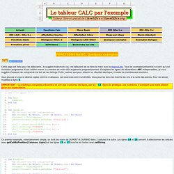 Tutorial - Tableur Calc d'OpenOffice.org par l'exemple