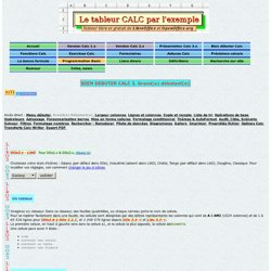 Tutorial - Tableur Calc d'OpenOffice.org par l'exemple