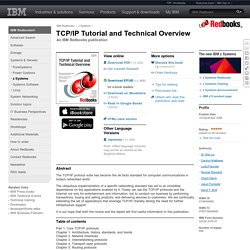 TCP/IP Tutorial and Technical Overview