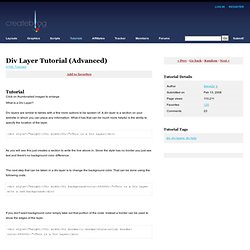 Div Layer Tutorial (Advanced) - HTML Tutorials