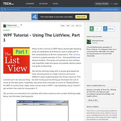 WPF Tutorial - Using The ListView, Part 1