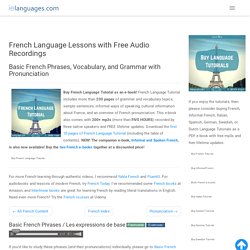 French I Tutorial: Basic Phrases, Vocabulary and Grammar