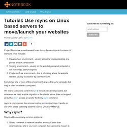 Tutorial: Use rsync on Linux based servers to move/launch your websites