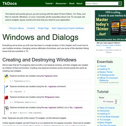 Tutorial - Windows and Dialogs